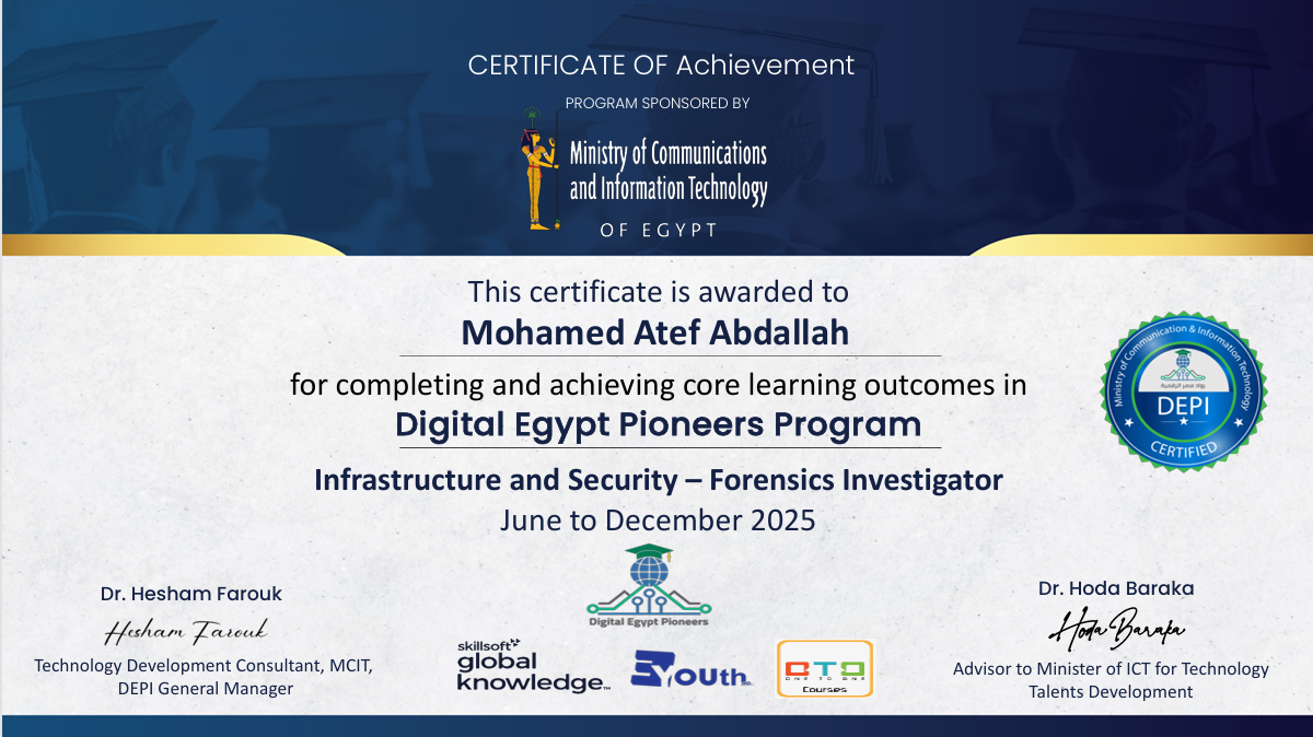 Infrastructure & Security — Forensics Investigator