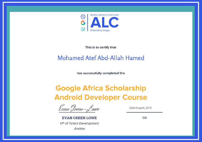 Google Africa Scholarship — Android